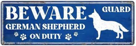Beware Guard Dog on Duty Wall Art Sticker 18in