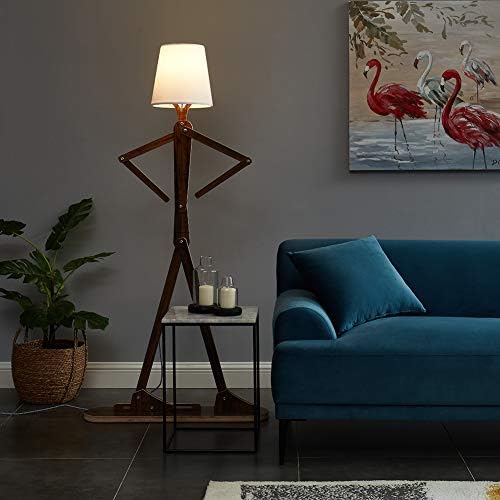 HROOME Cool Teak Floor Lamp with LED Bulb 1