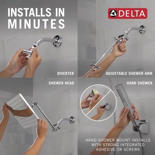 Delta 10-Inch Raincan Hand Held Shower Combo - Chrome