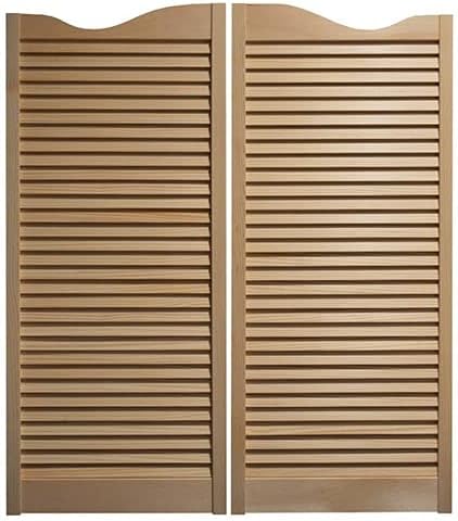 Swinging Louvered Door - 32x42 Solid Pine Wood Interior Door