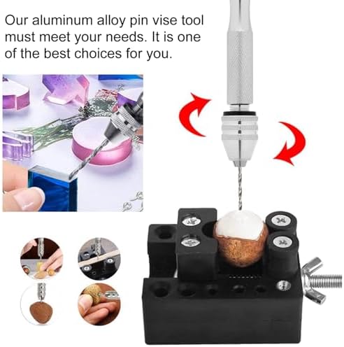 OSALADI Swivel Head Pin Vise with Keyless Chuck for Precision Drilling