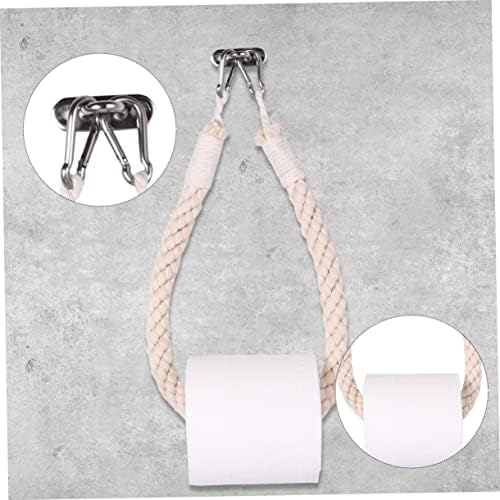 Nautical Rope Toilet Paper Holder with Metal Accessory