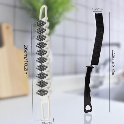 POPGIO 3 Pcs Crevice Flexible Cleaning Brush Set
