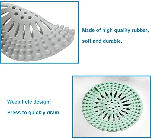 VALFLUIDS Hair Catcher Drain Cover for Shower Sink Tub - 5 Pack