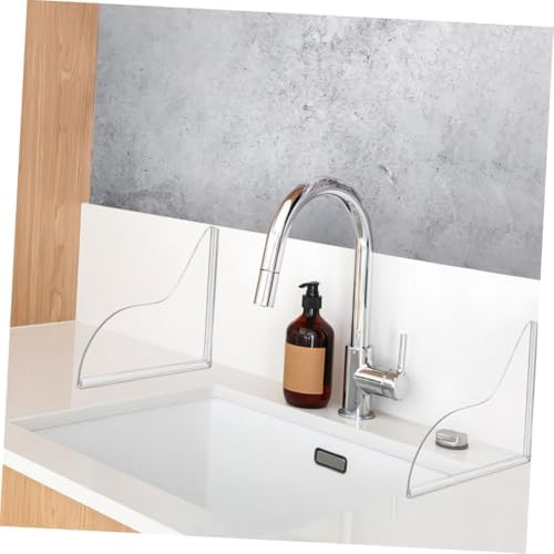 2Pcs Transparent Acrylic Water Barrier for Bathtubs Sinks 1