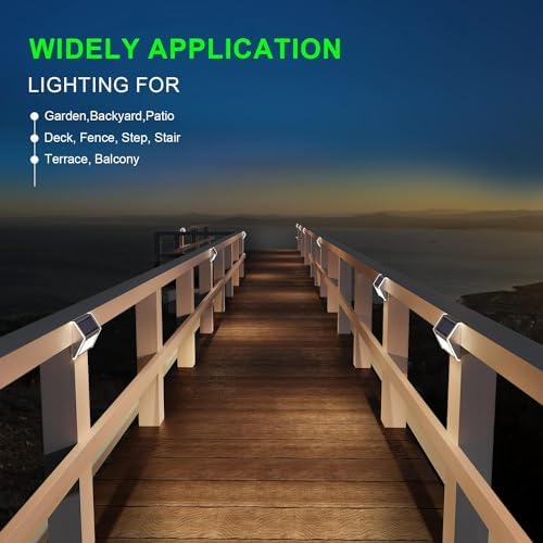 JSOT Outdoor Solar Lights 6 Pack Waterproof Step Lights