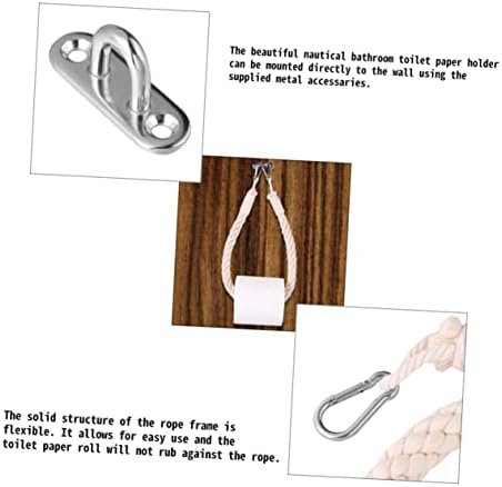 Nautical Rope Toilet Paper Holder with Stainless Steel Bracket
