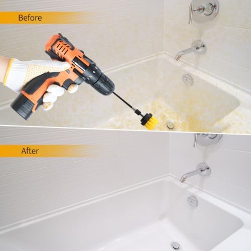 4pcs Drill Brush Set for Cleaning Bathrooms and Cars