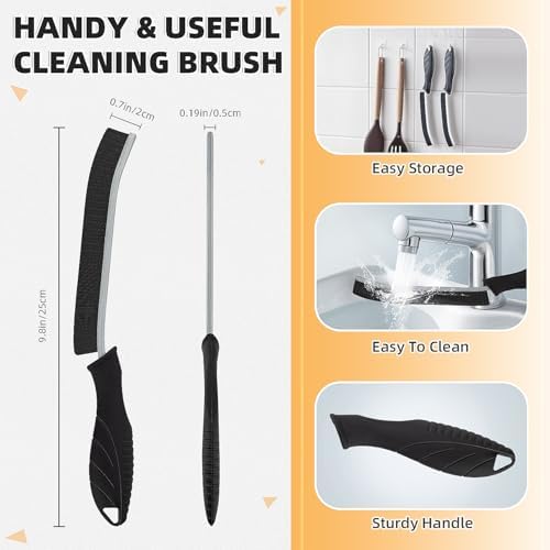 KMOSENIA 3-Piece Hard Bristle Crevice Cleaning Brush Set