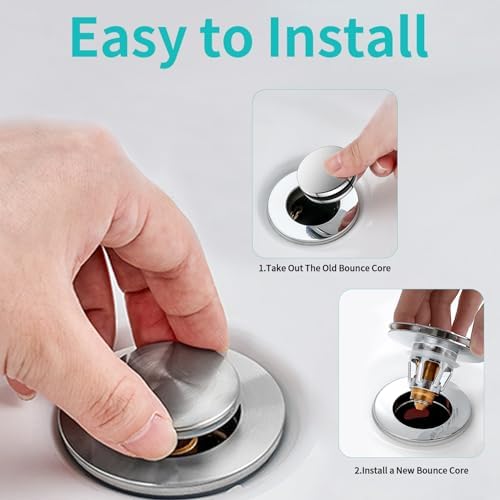 Universal Sink Stopper with Hair Catcher - 104-197 Inch Drain Hole