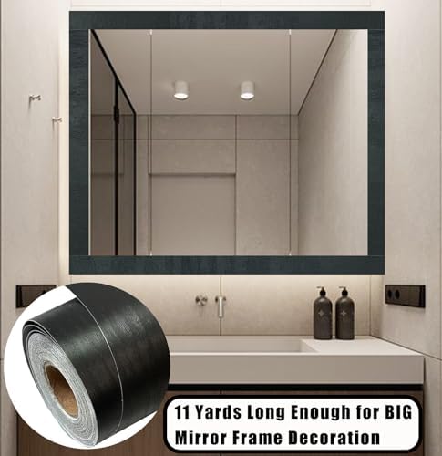 DESOMINOR 32FT Black Waterproof Wallpaper Border