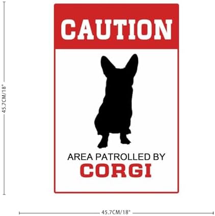 Autravelco Area Patrolled by Dog Corgi Wall Decal