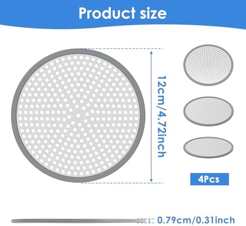 4Pcs Stainless Steel Hair Catcher for Sink and Bathtub