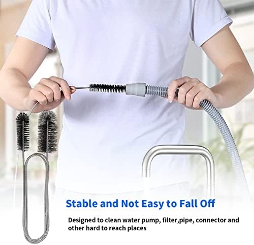 10 Pcs Flexible Drain Brush Set for Kitchen and Aquarium
