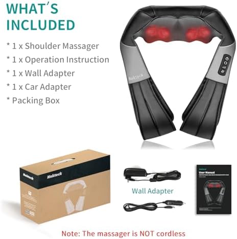 Nekteck Shiatsu Neck and Back Massager with Heat 1