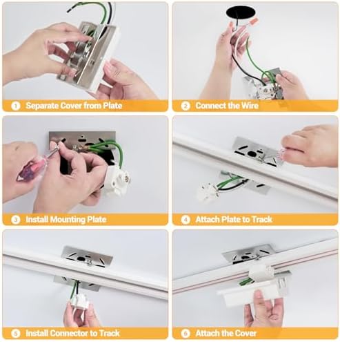 VANoopee H Track Floating Canopy Connector White 1