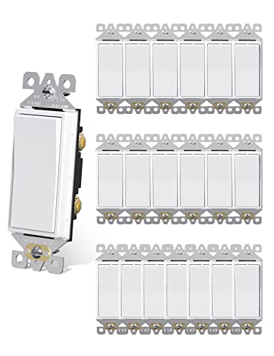 AIDA 20 Pack Glossy White Light Switches