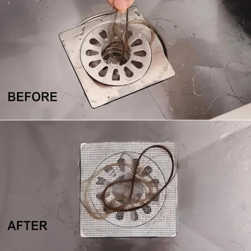 60PCS Hair Catcher Drain Sticker for Bathroom Kitchen