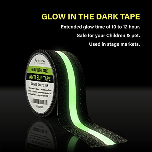 Electrodepot Glow in the Dark Traction Tape 2Inch x 16ft