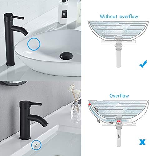 VOTON Matte Black Pop Up Drain Stopper