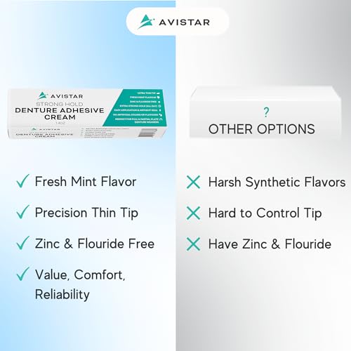 Avistar Extra Strong Denture Adhesive Cream 5 Pack 7 Fl Oz