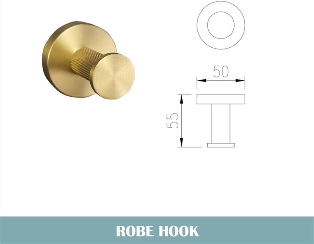ANNBKA Brushed Gold Towel Bar with Robe Hook