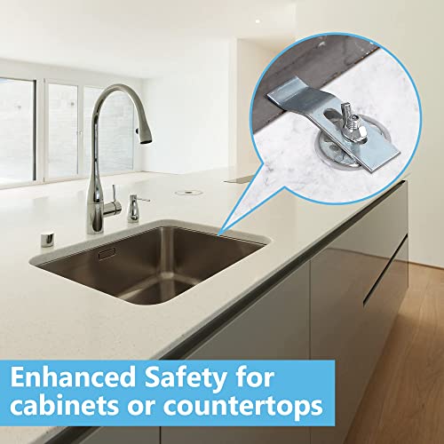 Enhon 12 Pack Sink Clips Kit - Silver 1
