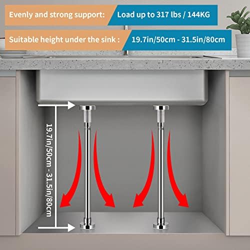 Sanbege 2 Pcs Adjustable Undermount Sink Brackets 1