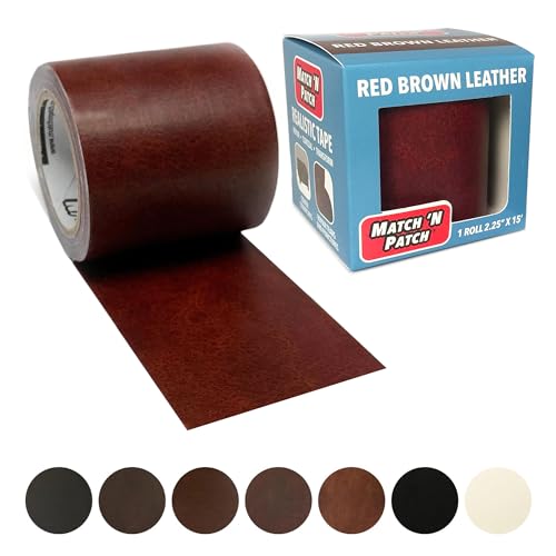 MATCH N PATCH Leather Repair Tape 225x15ft Red Brown
