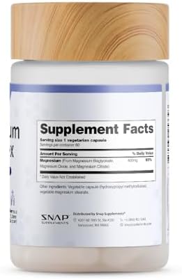 Snap Supplements 3-in-1 Magnesium Complex Capsules
