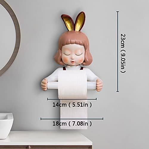 Cute Girl Toilet Paper Holder Wall Decor