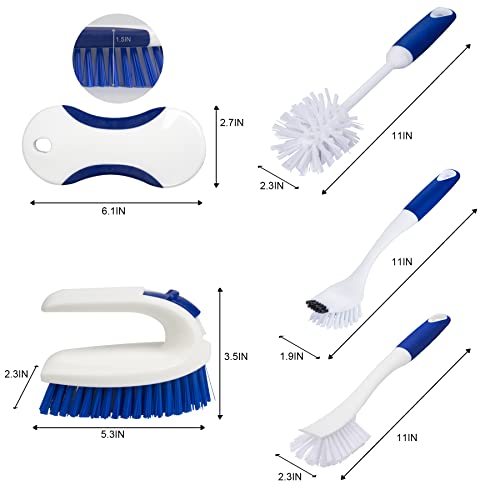 CELOX 5 Pack Deep Cleaning Brush Set with Hanging Holes