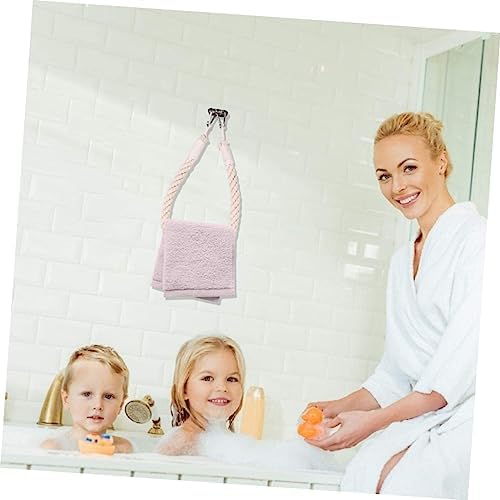 DIYEAH Cotton Linen Rope Towel Holder Wall Mount