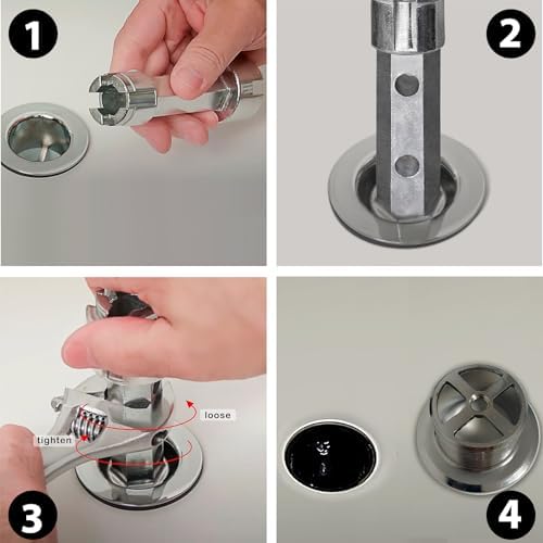 BearHut Dual Ended Tub Drain Wrench Tool