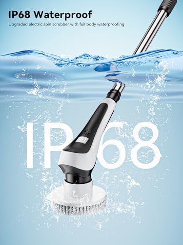 Cordless Electric Spin Scrubber with 8 Replaceable Heads