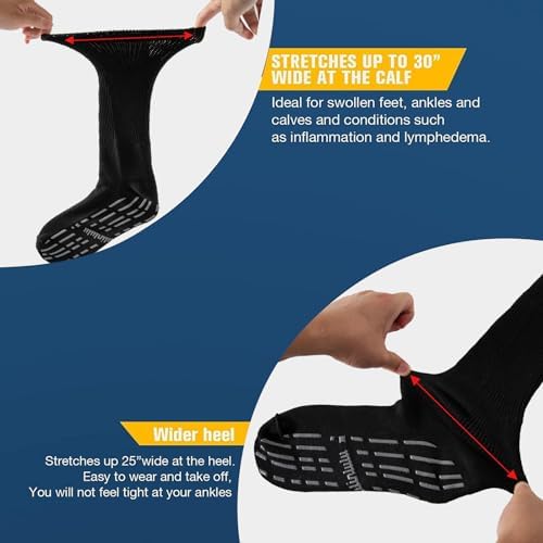 Bulinlulu Extra Wide Socks for Swollen Feet 4 Pairs