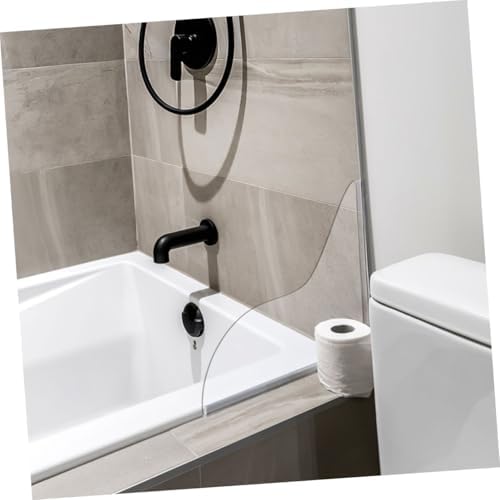 2Pcs Transparent Acrylic Water Barrier for Bathtubs Sinks 1