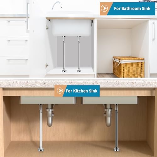 Sanbege 2 Pcs Adjustable Undermount Sink Brackets 1