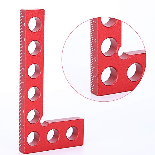 JERYS Solid Red Right Angle Ruler for Woodworking