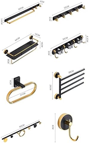 ANNBKA Premium Black Gold Towel Rack Set