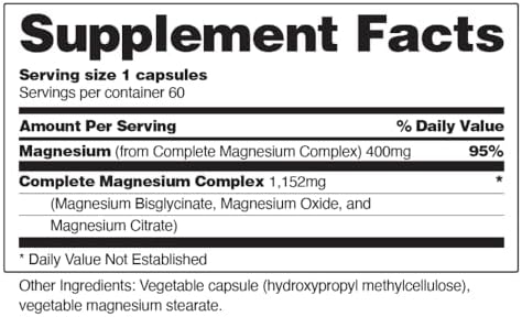 Snap Supplements 3-in-1 Magnesium Complex Capsules