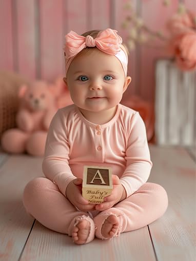 Personalized Wooden Baby Block - Newborn Gift for Boy or Girl