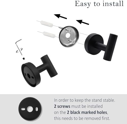 Lckppt 5 Piece Matte Black Bathroom Hardware Set