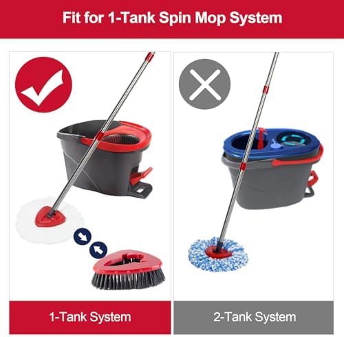 2 Pack Scrub Brush Heads for O-Cedar EasyWring Spin Mop