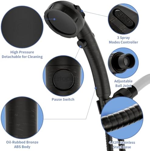 SINGSUO High Pressure Shower Head 1080 Rotatable Faucet Set