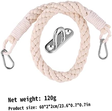 HOMSFOU Nautical Rope Toilet Paper Holder 60cm Wall Mount