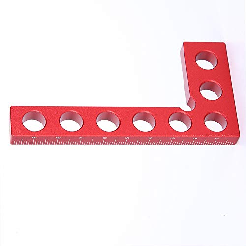 JERYS Solid Red Right Angle Ruler for Woodworking