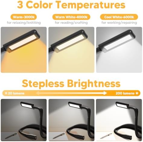 EastPin Neck Reading Light with 2000mAh Rechargeable Battery 1