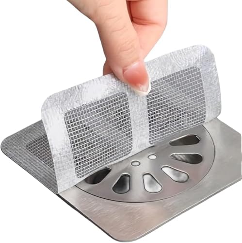 Disposable Shower Drain Cover Hair Catcher 4x4 Mesh Stickers 20 PCS