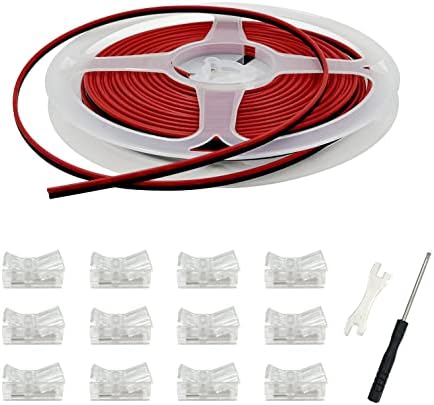 HAMRVL 12-Pack 8mm Cob Led Strip Connectors 2-Pin